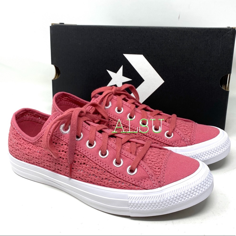 🍃March Sale🍃 Converse CTAS Canvas Knitted Pink Sneakers Women’s Size 9 567656C - Picture 6 of 8